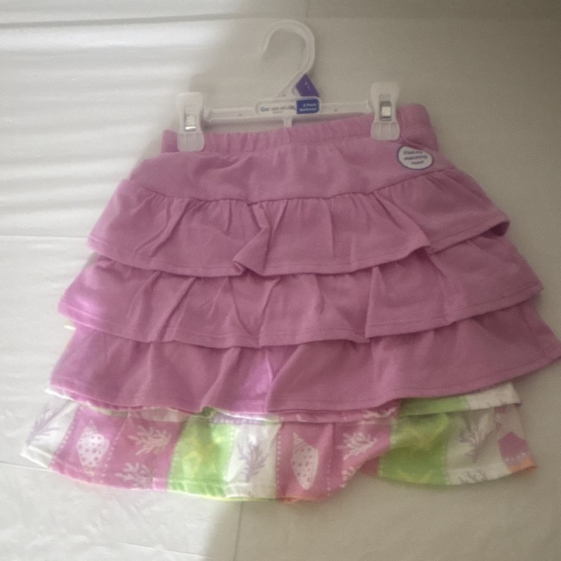 Garanimals Girls Pink Layered Ruffle Skirt 4T Cotton Pull-On Elastic Waist