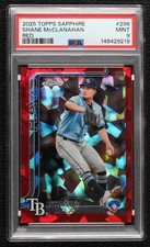 2025 Topps Chrome Sapphire Edition Red 4/5 Shane McClanahan #298 PSA 9 MINT 09k3