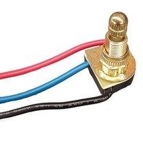 B P Lamp 3-Way, 4 Position, 2 Circuit Rotary Switch with Brass Plated Finish