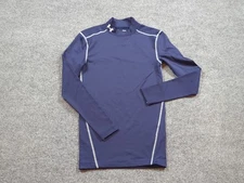 Under Armour Shirt Mens Small Blue Long Sleeve Cold Gear Compression Base Layer