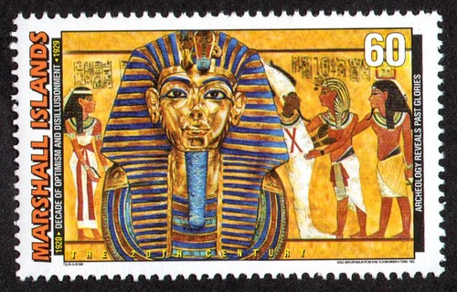 MARSHALL ISLANDS, SCOTT # 654-D, MNH ARCHEOLOGY REVEALS PAST GLORIES, EGYPT KING