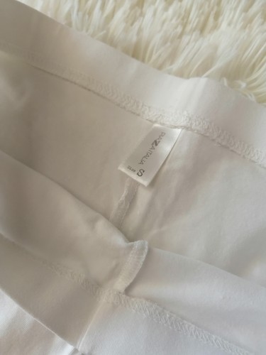 Leggings da donna bianco in cotone - Foto 2 di 3