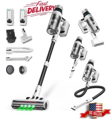Cordless Stick Vacuum Cleaner with 2 Batteries, 110 Min Runtime, LED Display