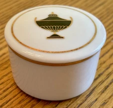 RICHARD GINORI Trinket Box Gold Trim & Black Urn Impero Black Made in ITALY