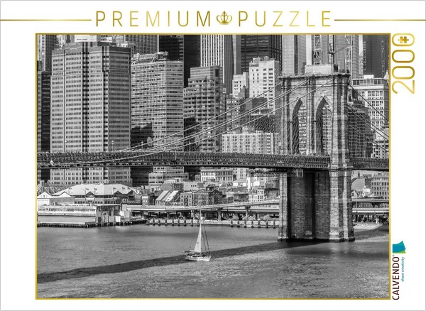 Calvendo Puzzle New York City Brooklyn Bridge & Manhattan Skyline | 2000 Teile L-image