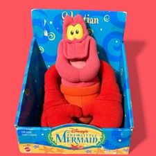Vintage Disney The Little Mermaid Sebastian Plush in Box By Mattel