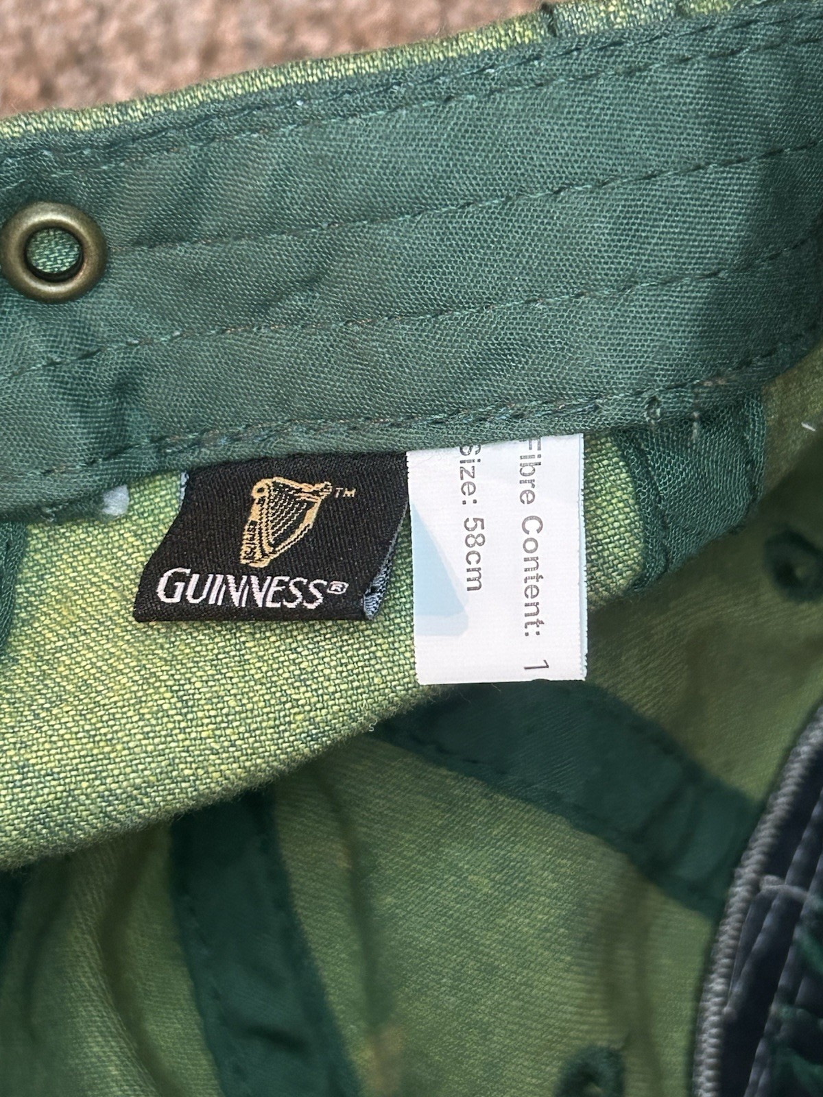 Guinness bottle green distressed patch baseball c… - image 4