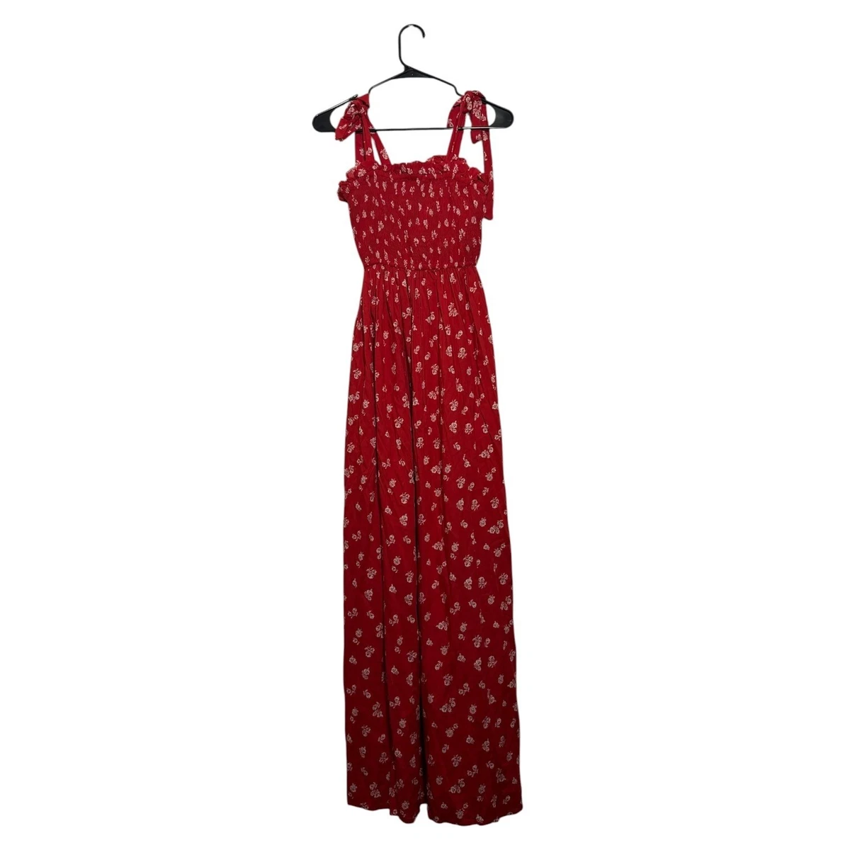 forever 21 red maxi dress Forever 21 Red One-Shoulder Flounce Gown Maxi Dress S/M