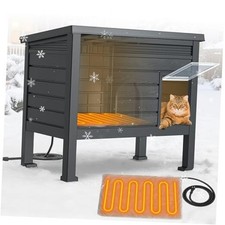 Heated Cat House for Outside - Plastic Insulated Cat House Outdoor Classic