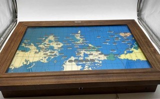Vintage Howard Miller World Time Zone Rectangular Electrical Wall Clock