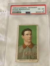 1909-11 T206 Sweet Caporal 150/649op Roger Bresnahan Portrait PSA 4
