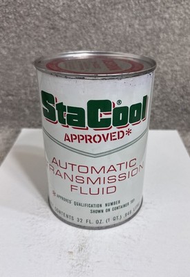 Old Bodie Hoover Oil Co. 1 qt Tin Can StaCool Approved Transmission Fluid Full