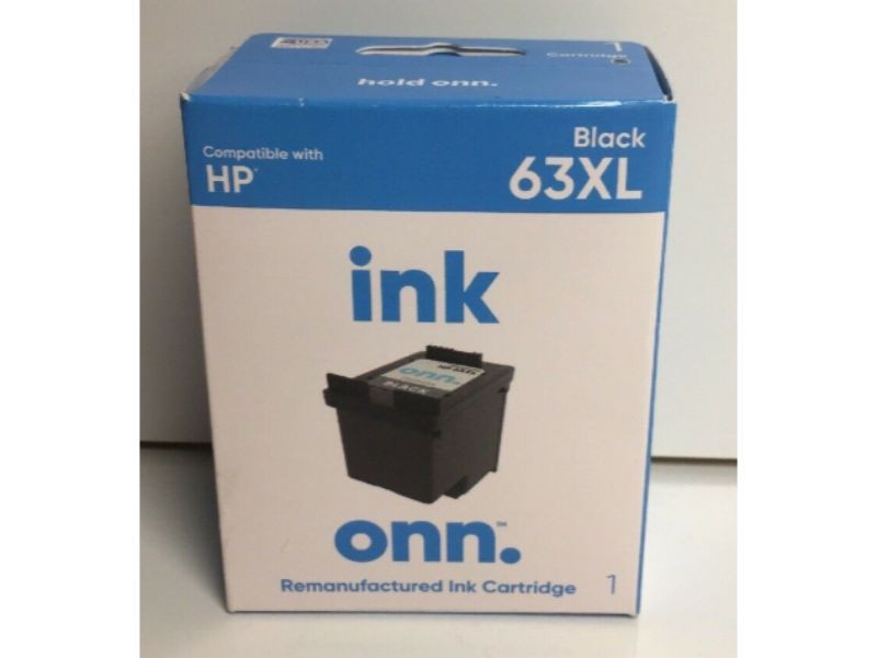 Оригинальный картридж с чернилами высокого качества ONN HP 63XL, черный