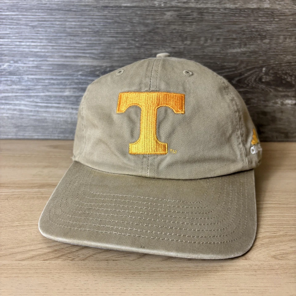Vintage Tennessee Volunteers Hat Cap Strap Back Mens Khaki NCAA Football Adidas - Image 3 of 4
