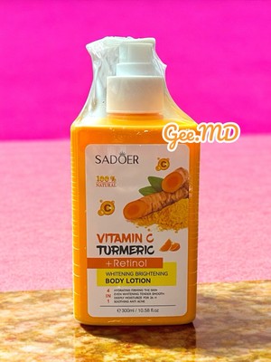 Turmeric Vitamin C Plus Retinol Body Whitening Body Lotion 300ml USA Stock