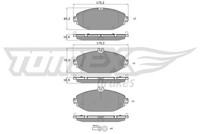 Tomex Brakes Bremsbelagsatz, Scheibenbremse TX 18-53 FüR MERCEDES-BENZ