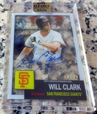 WILL CLARK 2020 Topps SP Authentic Certified Auto 30/99 S.F. Giants 1953🔥🔥$$