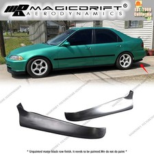For 92-95 Honda Civic Jdm Style Rear Bumper Lip Splitters Aprons Spats Pu 2pcs For 92-95 Honda Civic Jdm Style Rear Bumper Lip Splitters Aprons Spats Pu 2pcs
