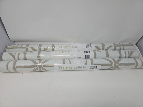 3 Double Rolls Thibaut Dynasty Shoji Panel Wallpaper T-75519 Run 20