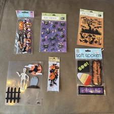 Vintage Halloween Scrapbook Stickers Lot Jolee's K Company 3D Y2K Spooky