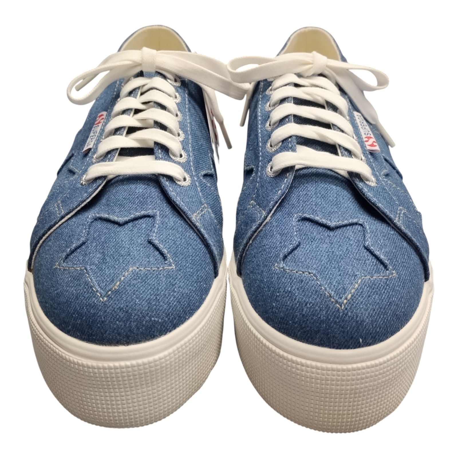 Womens Us 9.5 Multicolor Denim Lace Up