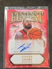 2024-25 TOPPS FINEST AUTOGRAPHS RED REFRACTOR AUTO STEVEN ADAMS 4/5