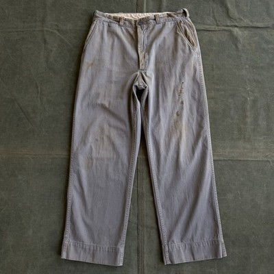 パンツ 60s BIGMAC Work Chino 1950s Big Mac Sanforized Sail Cloth Chino Trousers Wide Leg Twill