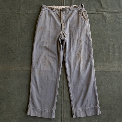 1950s Big Mac Sanforized Sail Cloth Chino Trousers Wide Leg Twill 32 vtg 1960s