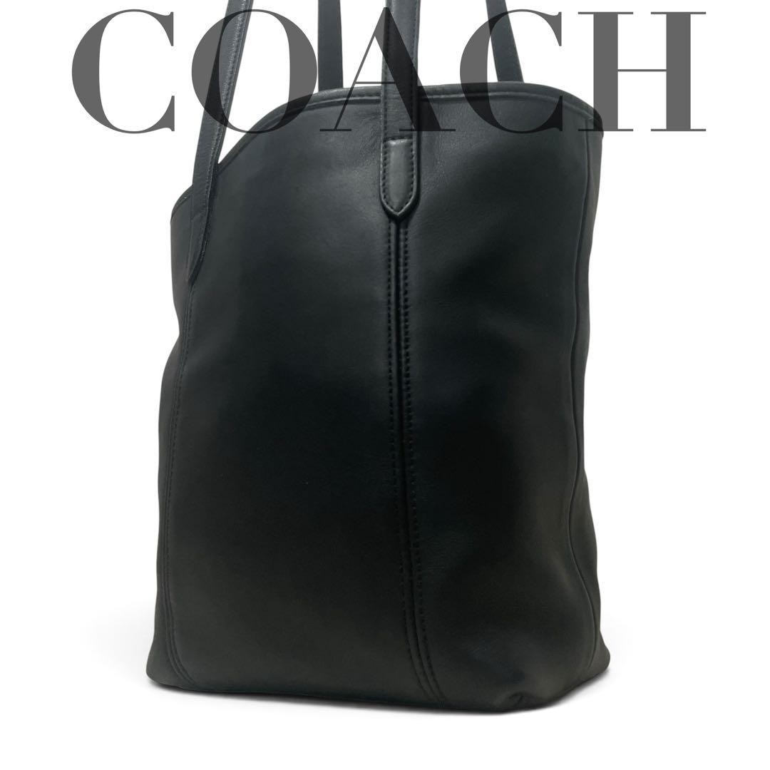 OLD COACH Tote Bag 9077 Leather Black - Gem