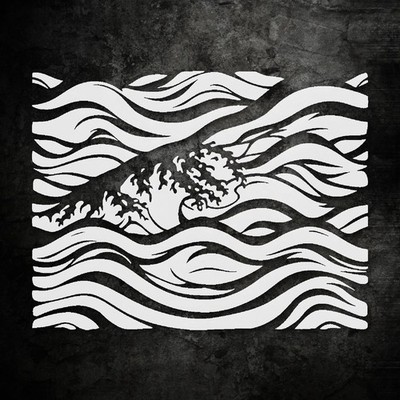 Wave Pattern Home Decor Reusable Plastic Stencil - StencilAir