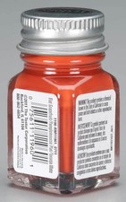 Testors 1/4 oz Flat Grapefruit Enamel Model Paint 1196