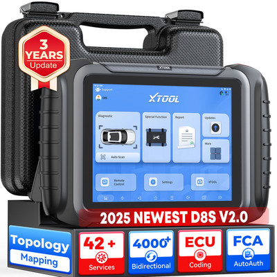 XTOOL D8S OBD2 Scanner Bidirectional Topology Mapping ECU Coding Key Programming