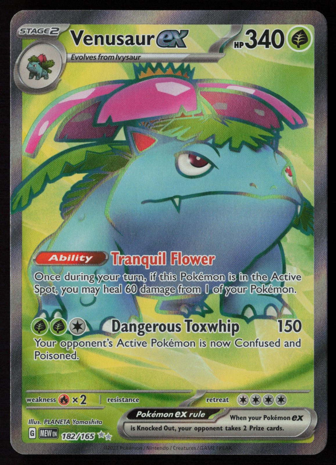 Venusaur ex 182/165 Ultra Rare 151 Pokemon Near Mint