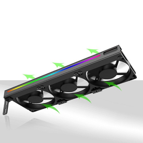 Ventola di Raffreddamento Scheda Grafica Rgb Illuminazione Computer Cpu Ventole Termiche - Foto 11 di 12