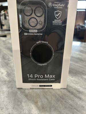 Connect Black iPhone 14 Pro Max Case MagsafeCompatible W/HD Camera Protector NIB