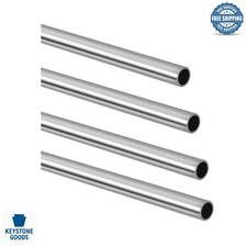 4 Pack 3/8" OD Stainless Steel Tubing - Industrial, Weldable, 12" Length