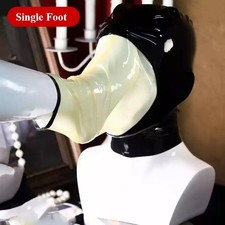 Spoof Feet Fetish Sleeve Latex Hood Mask Catsuit Party Cosplay BDSM