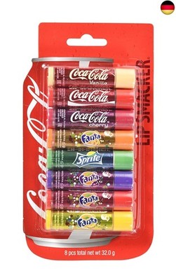 Lip Smacker Coca Cola Party Pack, Set mit 8 Lippenbalsamen mit Originalen