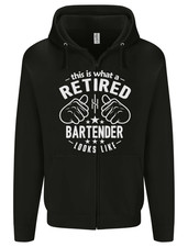 This Is What a Retired Bartender Looks Like Mens Zip Up Hoodie