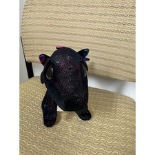 Ty  Beanie Boos Anora the Dragon Black Rainbow Glitter Plush Stuffed Animal 8 in