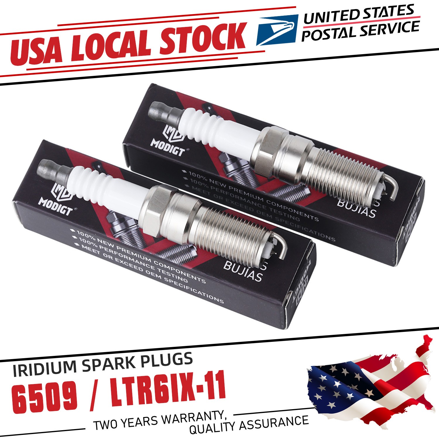 Replacement For NGK 6PCS High Performence Iridium IX Spark Plugs LTR6IX-11 6509