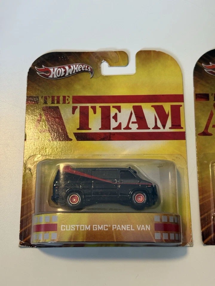 Hot Wheels A TEAM Negro Personalizado GMC Panel Van & Corvette Retro Entertainment Prot Foto 3 de 4