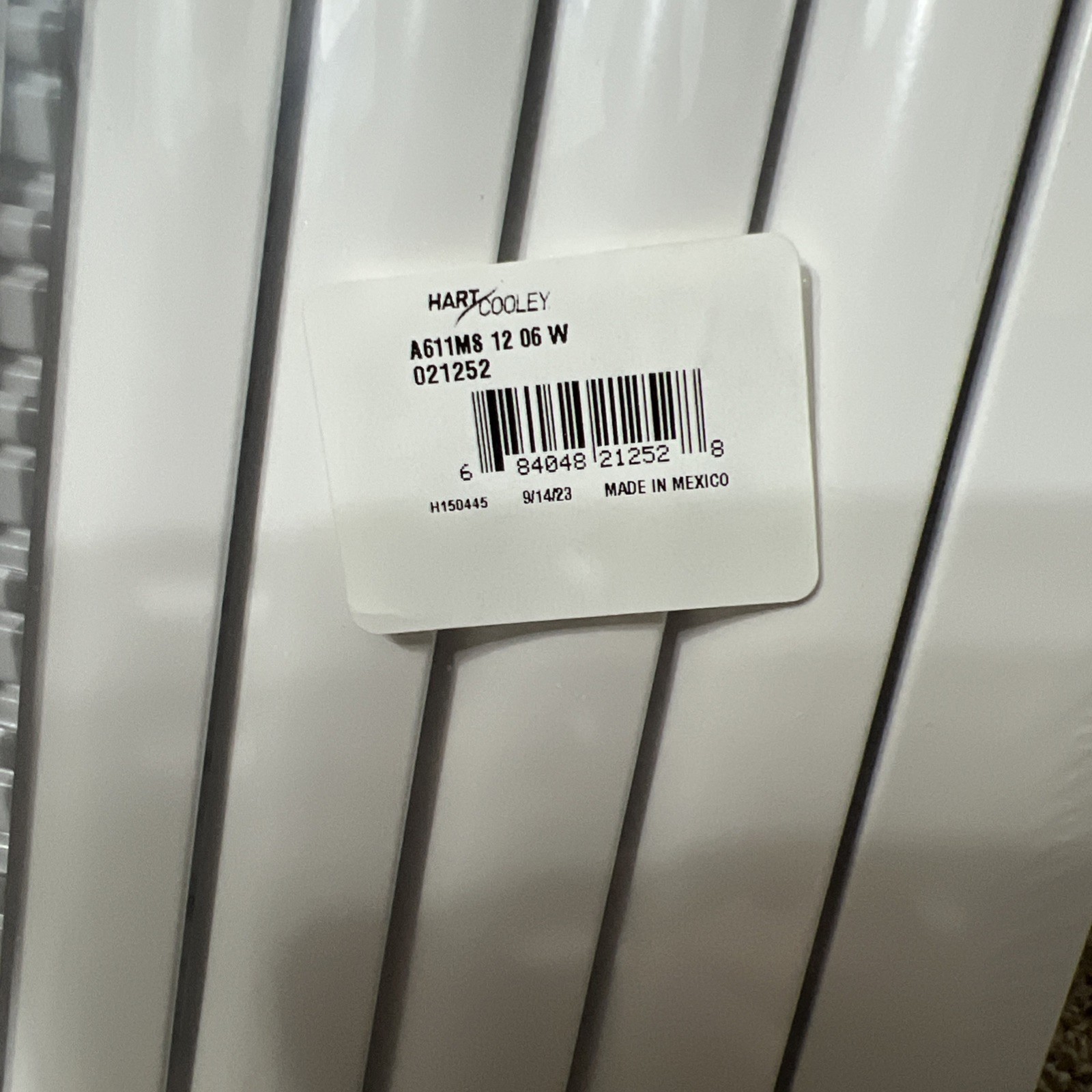 Hart & Cooley 12"x6" Aluminum Curved Blade Register Multi-Shutter Damper, 1-Way