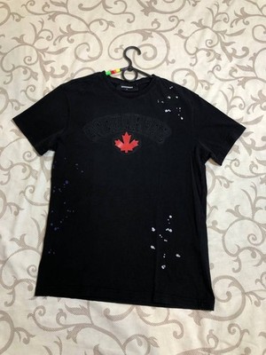 DSQUARED2 MENS Logo Graphic Short Sleeve T Shirt Black L