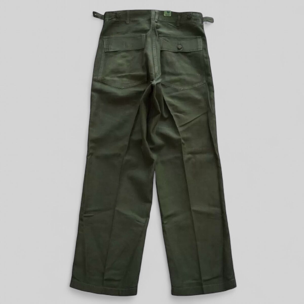 Vintage 50s Original US Army OG 107 Pants 33x31 Green Sateen Vintage 50s Original US Army OG 107 Pants 33x31 Green Sateen