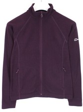 BERGHAUS Sweatshirt Women's UK 8 Fleece Full Zip Raglan Sleeve High Neck
