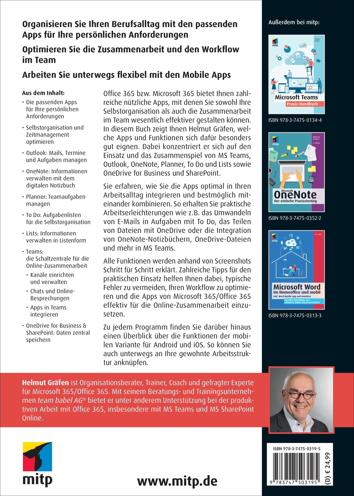 Thumbnail - Helmut Gräfen / Effektiv Arbeiten Mit Ms Teams, Onenote, Outlook Und