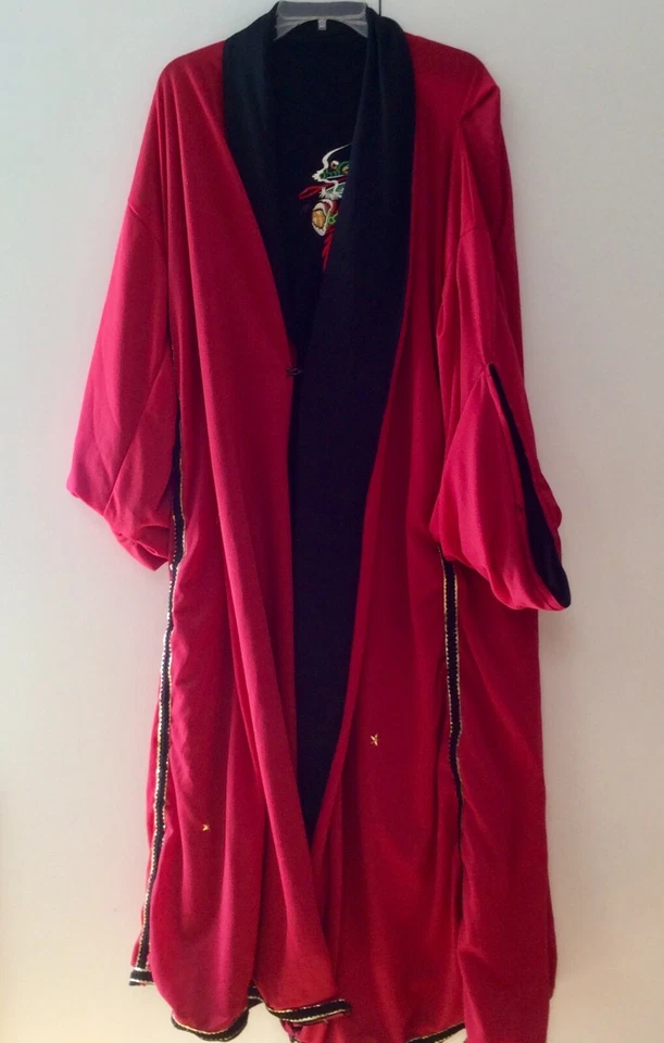 Reversible Black & Red Ring Worn Pro Wrestling Entrance Robe L-XL  (Read Below) - Image 4 of 4