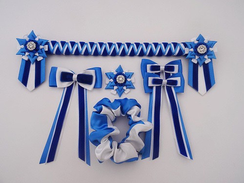 AZUL Y BLANCO - CEJA DE PIEDRA ANGULAR DE LUJO - CEJA DE TERCIOPELO PARA MOSTRAR - £22.99 - Imagen 4 de 4