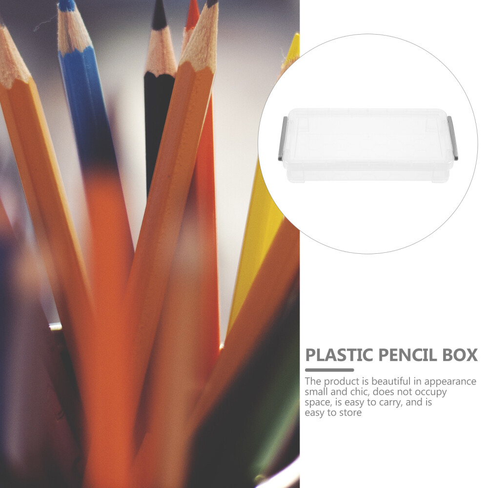 16 Pcs Pencil Storage Box Office Supplies Plastic Stationery Case